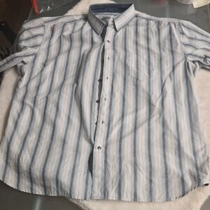 Kuhl Men's Light Blue Striped Button Down Shirt